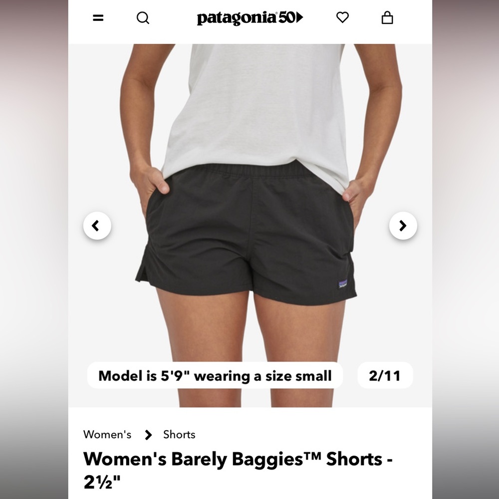 Patagonia Barely Baggies Shorts 2 1/2”